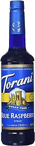 Torani Sugar Free Blue Raspberry Syrup - 750ml